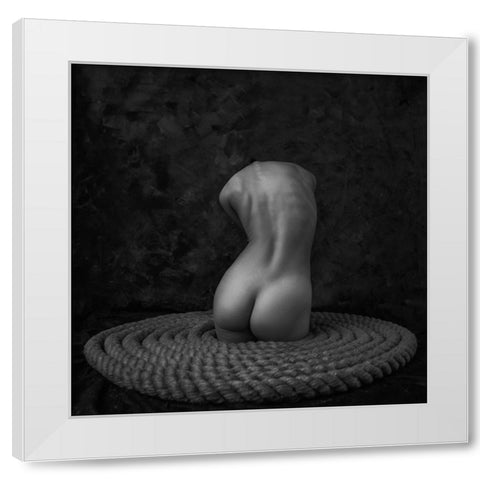 The Sprout White Modern Wood Framed Art Print by Valevicius, Aurimas