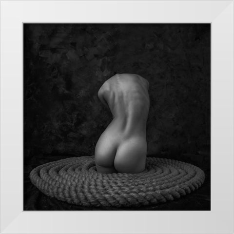 The Sprout White Modern Wood Framed Art Print by Valevicius, Aurimas