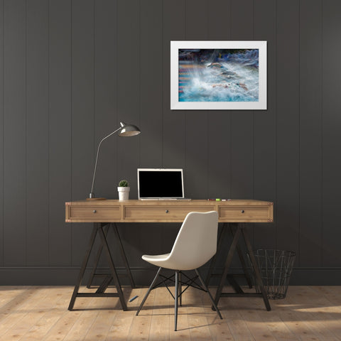 Start White Modern Wood Framed Art Print by Malovrh, Milan