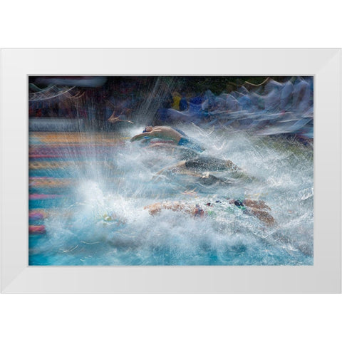 Start White Modern Wood Framed Art Print by Malovrh, Milan