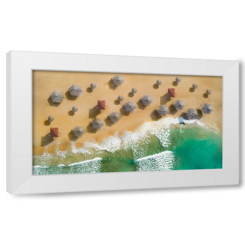 Am:Pm White Modern Wood Framed Art Print by Hassan, Wisam