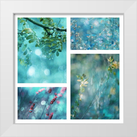 Life Is Beautiful White Modern Wood Framed Art Print by Devos, Delphine