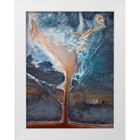 Salt Fields White Modern Wood Framed Art Print by Kravanja, Jure