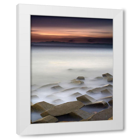 Quite White Modern Wood Framed Art Print by Zheng Anna, Na