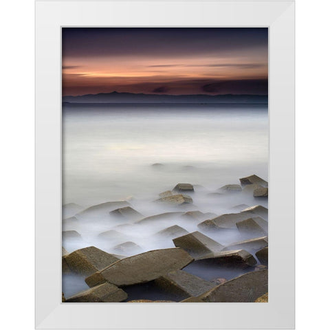 Quite White Modern Wood Framed Art Print by Zheng Anna, Na