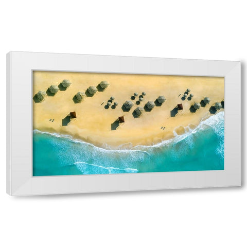 Blueisreal White Modern Wood Framed Art Print by Hassan, Wisam