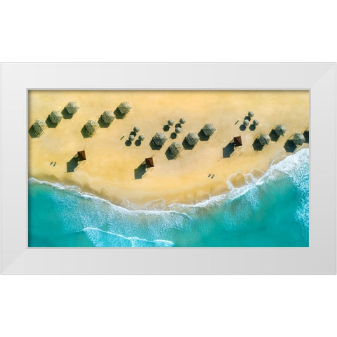 Blueisreal White Modern Wood Framed Art Print by Hassan, Wisam