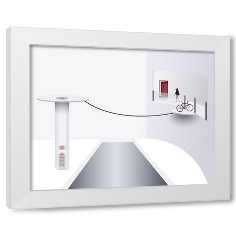 A Risky Way Out White Modern Wood Framed Art Print by Adams, Richard