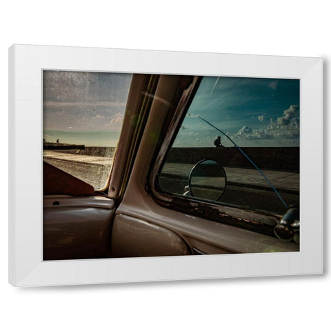 Through The Window White Modern Wood Framed Art Print by Bauer, Andreas