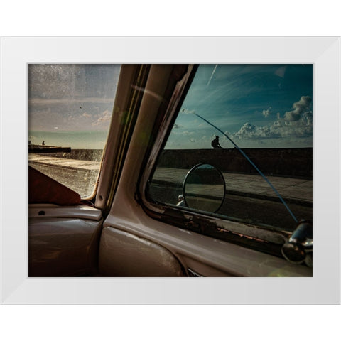 Through The Window White Modern Wood Framed Art Print by Bauer, Andreas