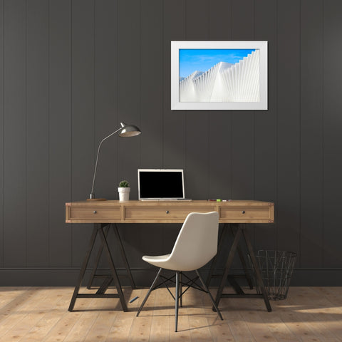 Il Ventaglio White Modern Wood Framed Art Print by Della Latta, Massimo