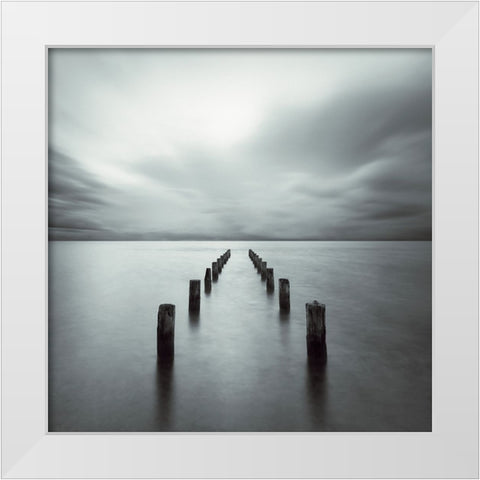 Disappeared White Modern Wood Framed Art Print by Schulz, Alexej