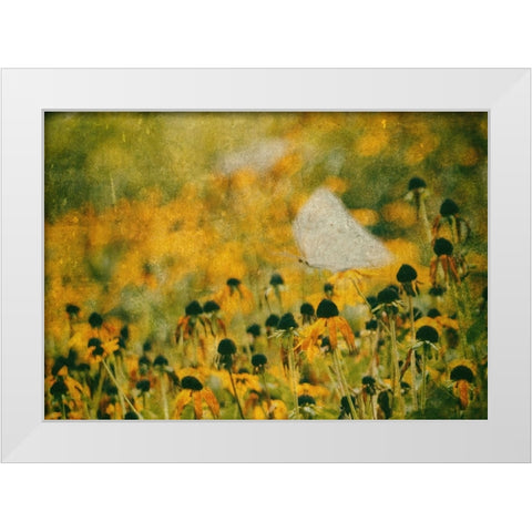 End Of Summer White Modern Wood Framed Art Print by Devos, Delphine