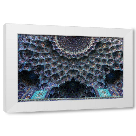 Shah Abbasi Mosque 1611-1629 White Modern Wood Framed Art Print by Rafiezade, Poorya