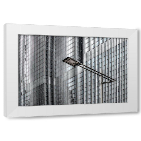 Street Lights White Modern Wood Framed Art Print by Claes, Gilbert