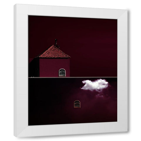 Untitled White Modern Wood Framed Art Print by Nabeel, Ibrahim