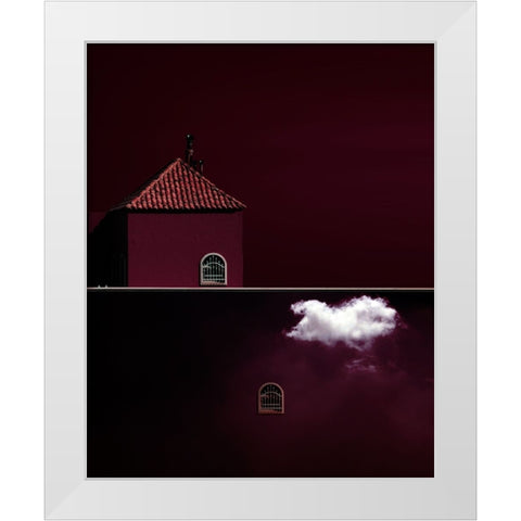 Untitled White Modern Wood Framed Art Print by Nabeel, Ibrahim