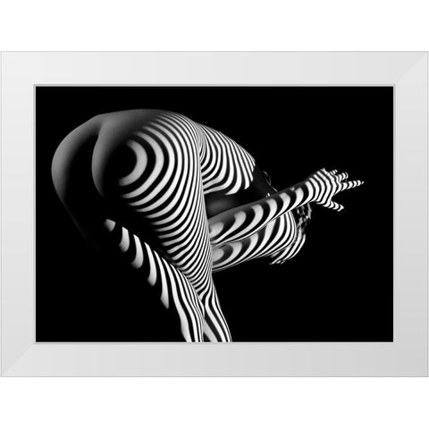 Untitled White Modern Wood Framed Art Print by Busu, Alex