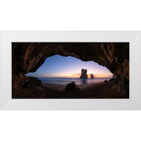 Gibson Step White Modern Wood Framed Art Print by Zhu, Jingshu