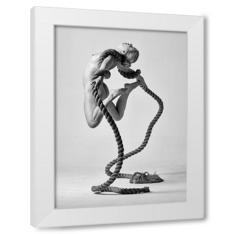 Antigravity White Modern Wood Framed Art Print by Fritz, Ray