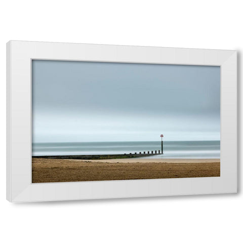 Bournemouth Beach White Modern Wood Framed Art Print by Digalakis, George