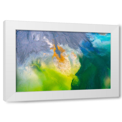 Toxicolors White Modern Wood Framed Art Print by Beata, Angyalosi