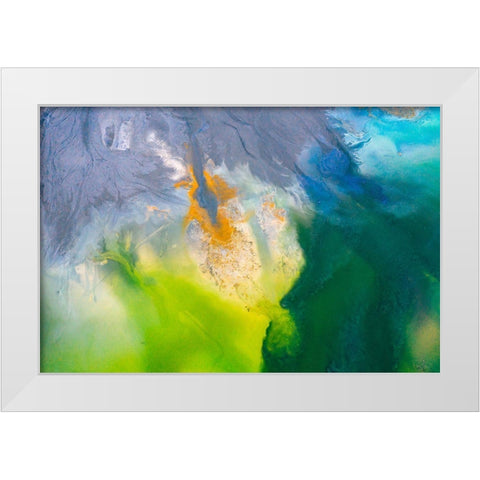 Toxicolors White Modern Wood Framed Art Print by Beata, Angyalosi