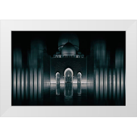 Blue Hour White Modern Wood Framed Art Print by Hawerkamp, Hans-Wolfgang