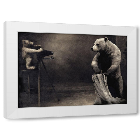 Hold That White Modern Wood Framed Art Print by Hummel, Jeffrey