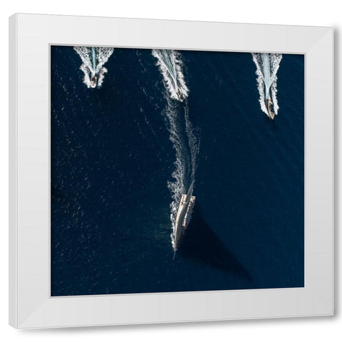 The Pursuit White Modern Wood Framed Art Print by Pelissier, Marc