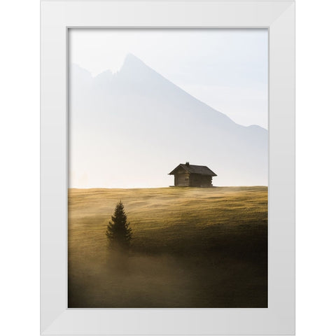 Seiser Alm White Modern Wood Framed Art Print by Muqa, Burim