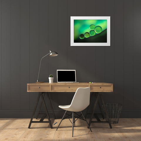 Black Spot White Modern Wood Framed Art Print by Hammer, Jacqueline