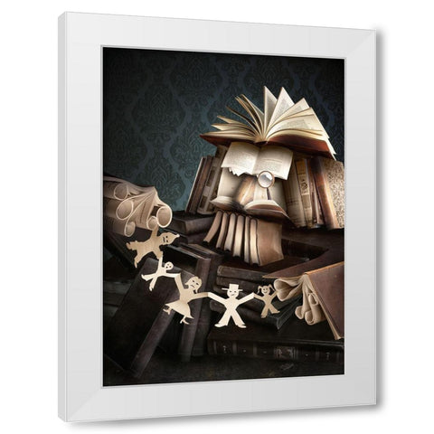 Family Stories White Modern Wood Framed Art Print by Kiciak, Christophe