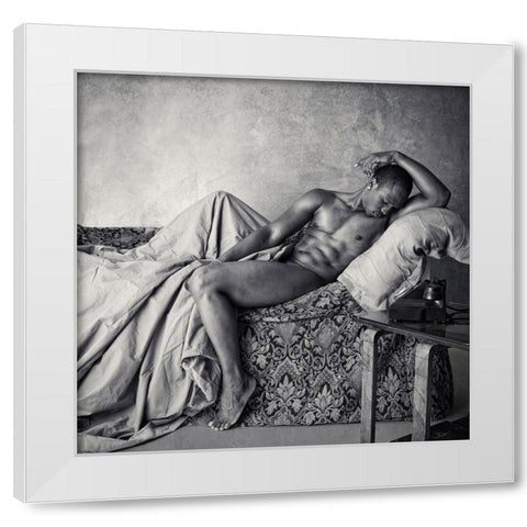Repose White Modern Wood Framed Art Print by Brackstone, Mel