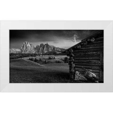 Untitled White Modern Wood Framed Art Print by Scheid, Henrike