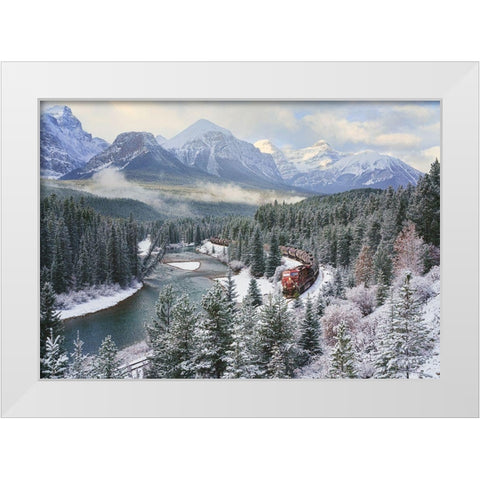 Polar Express White Modern Wood Framed Art Print by Figueras Barranco, Antoni