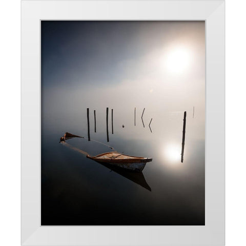 *** White Modern Wood Framed Art Print by Faria, Marco