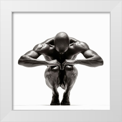 Jovan 7 White Modern Wood Framed Art Print by Kustas, Anders