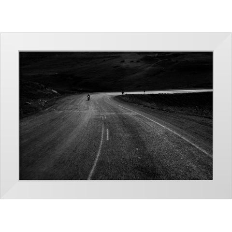 Bend White Modern Wood Framed Art Print by Sahin, Ramiz