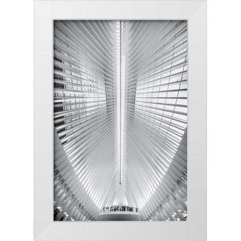 Oculus White Modern Wood Framed Art Print by Tagliarino, Marco
