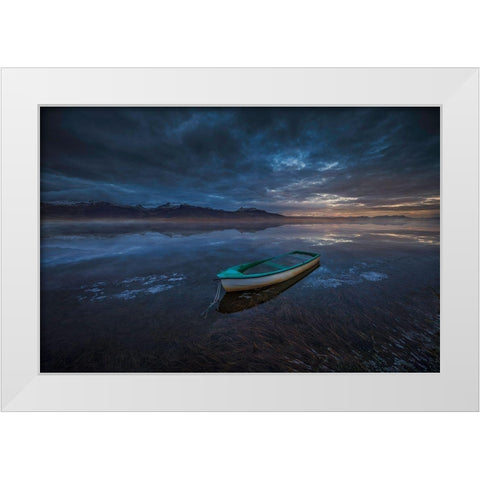 Fishermans Early Winter White Modern Wood Framed Art Print by Svoboda Mqep, Peter