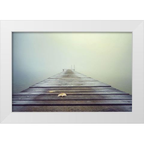 Cold And Misty Morning White Modern Wood Framed Art Print by Eisenmann, Ulrike