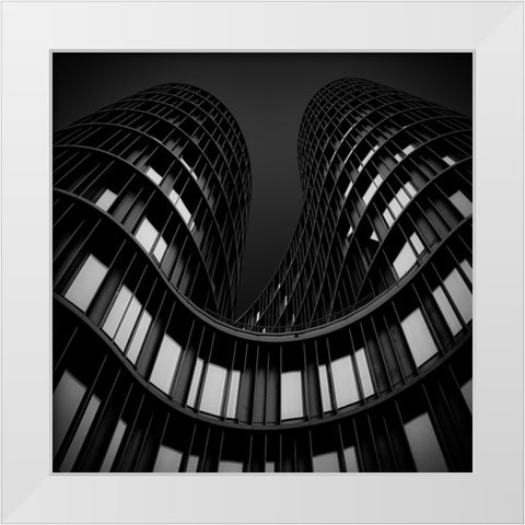 Axel Towers White Modern Wood Framed Art Print by Schuster, Inge