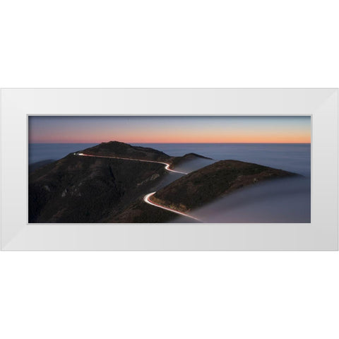 Sunset At Slacker Hill-Sausalito-Ca White Modern Wood Framed Art Print by Li, Jinghua