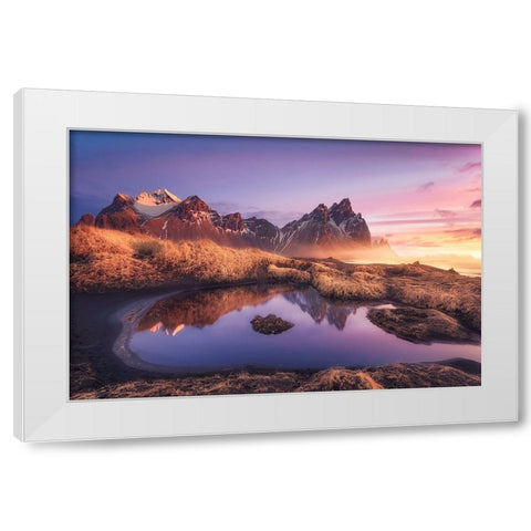Good Morning Stokkness White Modern Wood Framed Art Print by Roadtothemoon