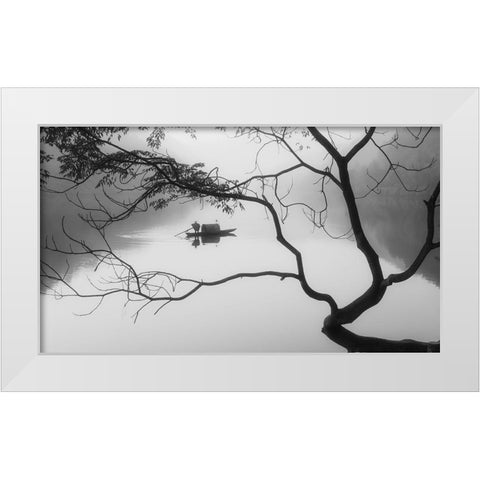 Fog White Modern Wood Framed Art Print by Z, Bingo