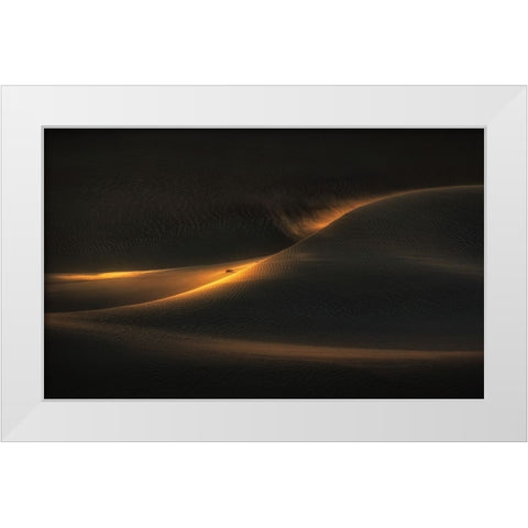 Thunderpeal Of Desert White Modern Wood Framed Art Print by Mehrafshar EFIAP, Babak