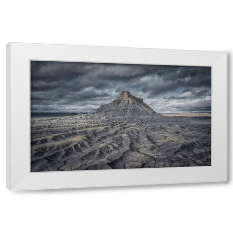 Factory Butte White Modern Wood Framed Art Print by Zheng, Michael