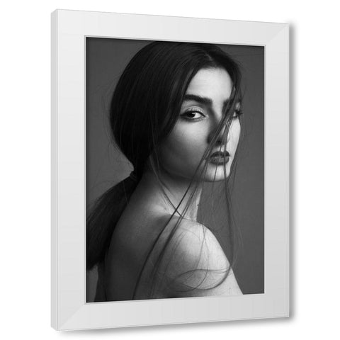 Saghar White Modern Wood Framed Art Print by behnamkhoramshahi