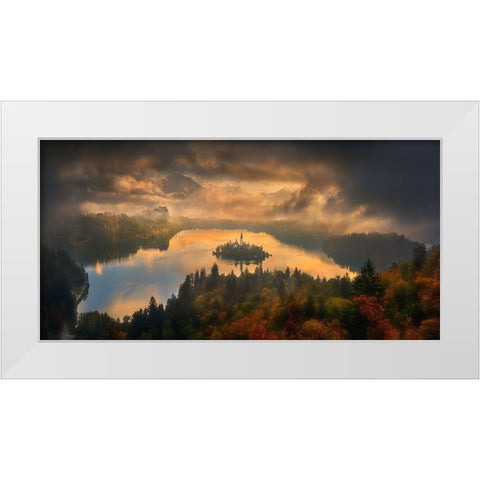 Bled... White Modern Wood Framed Art Print by Browko, Krzysztof